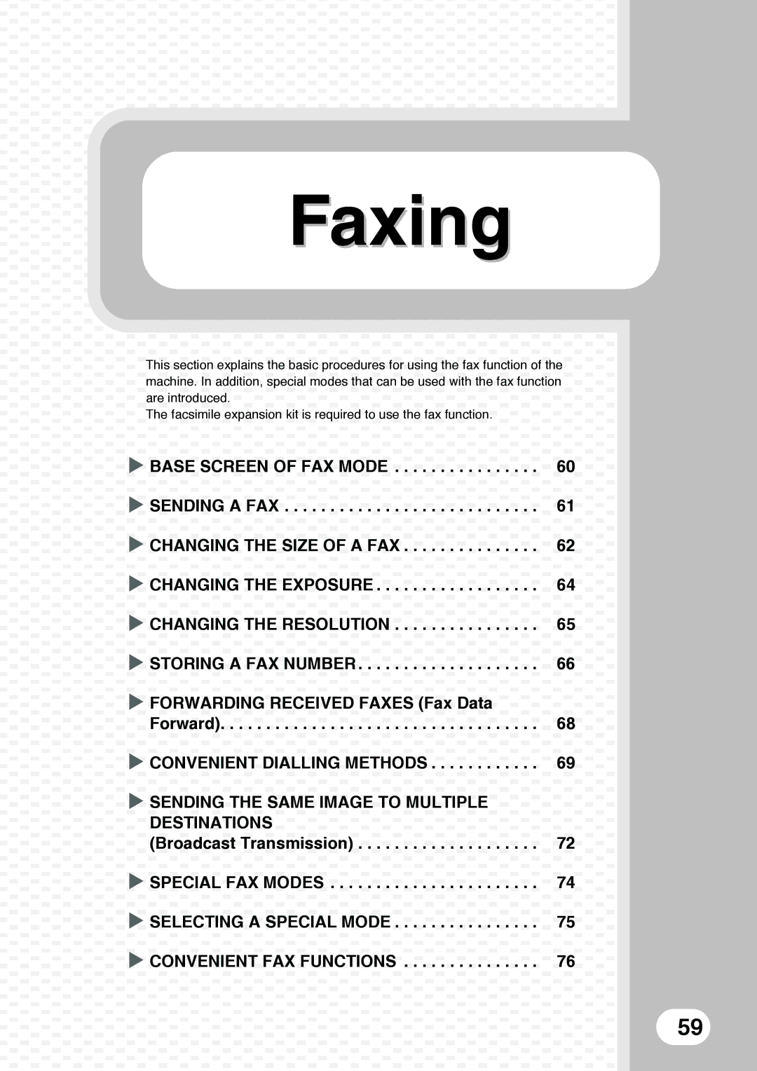 Sharp MX-5000N, MX-4100N, MX-4101N, MX-5001N quick start Faxing 