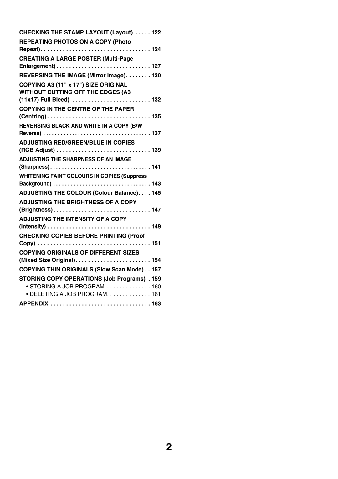 Sharp MX-3501N, MX-4501N, MX-2700N, MX-2300G, MX-2300N RGB Adjust, Adjusting the Colour Colour Balance, Intensity, Appendix 