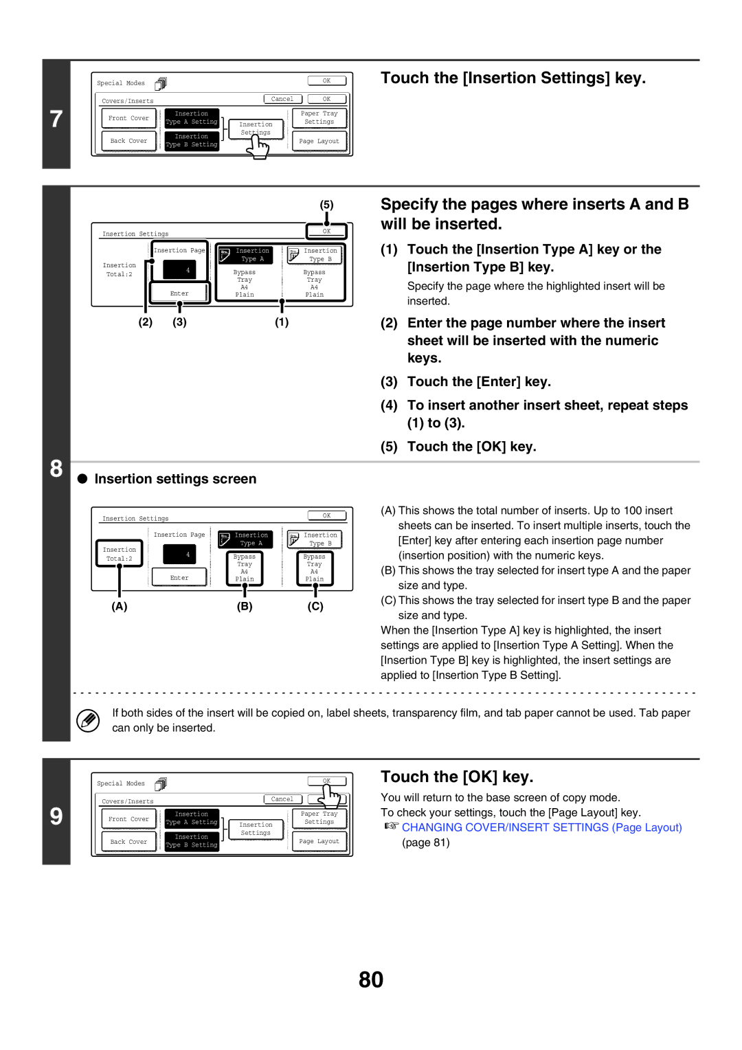 Sharp MX-2700N, MX-4501N, MX-2300G, MX-3501N, MX-2300N, MX-2700G, MX-3500N, MX-4500N manual Will be inserted 