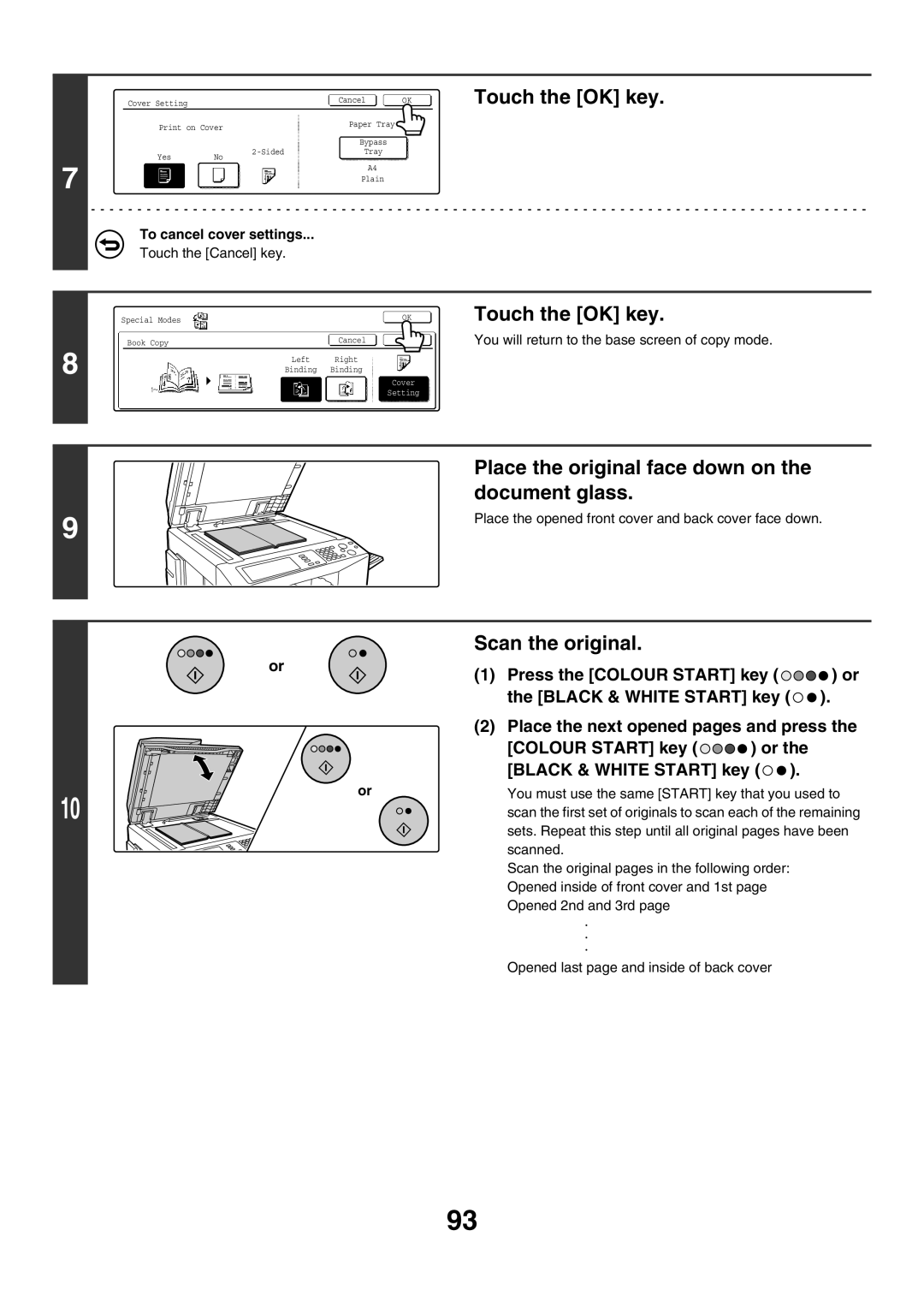 Sharp MX-3500N, MX-4501N, MX-2700N, MX-2300G, MX-3501N Place the original face down on the document glass, Scan the original 