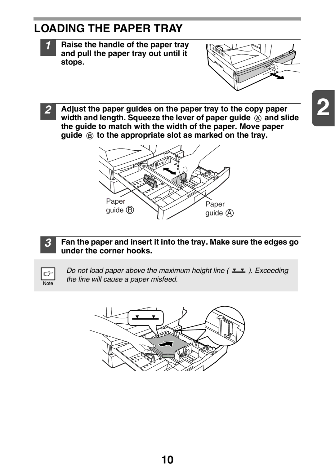 Sharp MX-B200 manual Loading the Paper Tray 