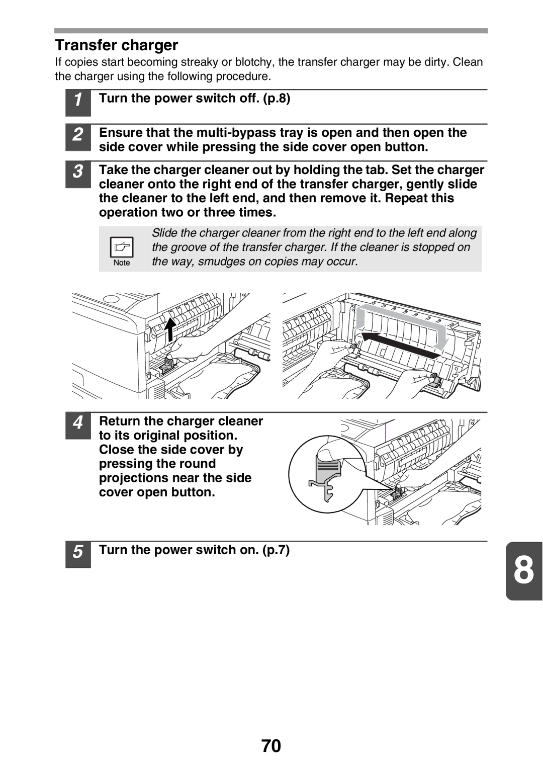 Sharp MX-B200 manual Transfer charger 