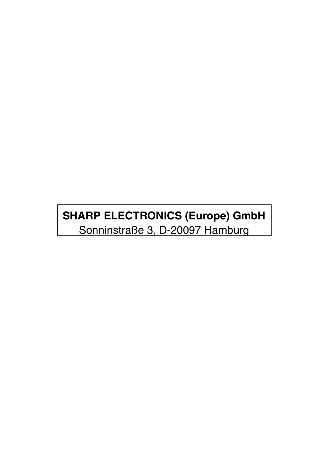 Sharp MX-B200 manual Sharp Electronics Europe GmbH 