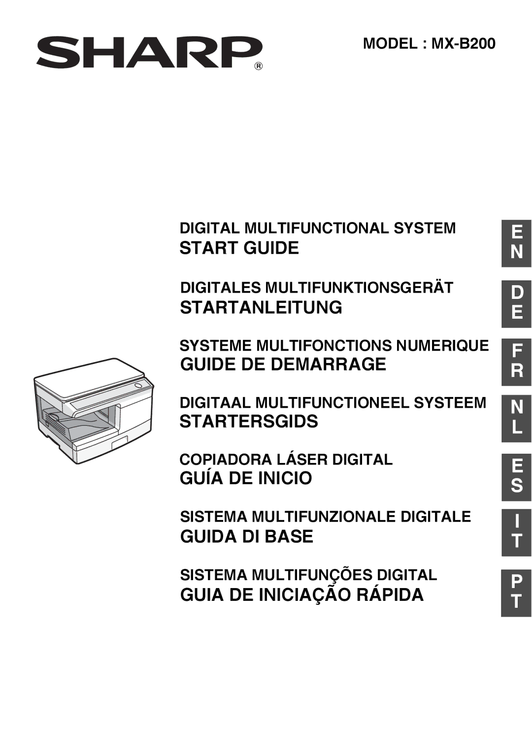 Sharp MX-B200 manual Start Guide 