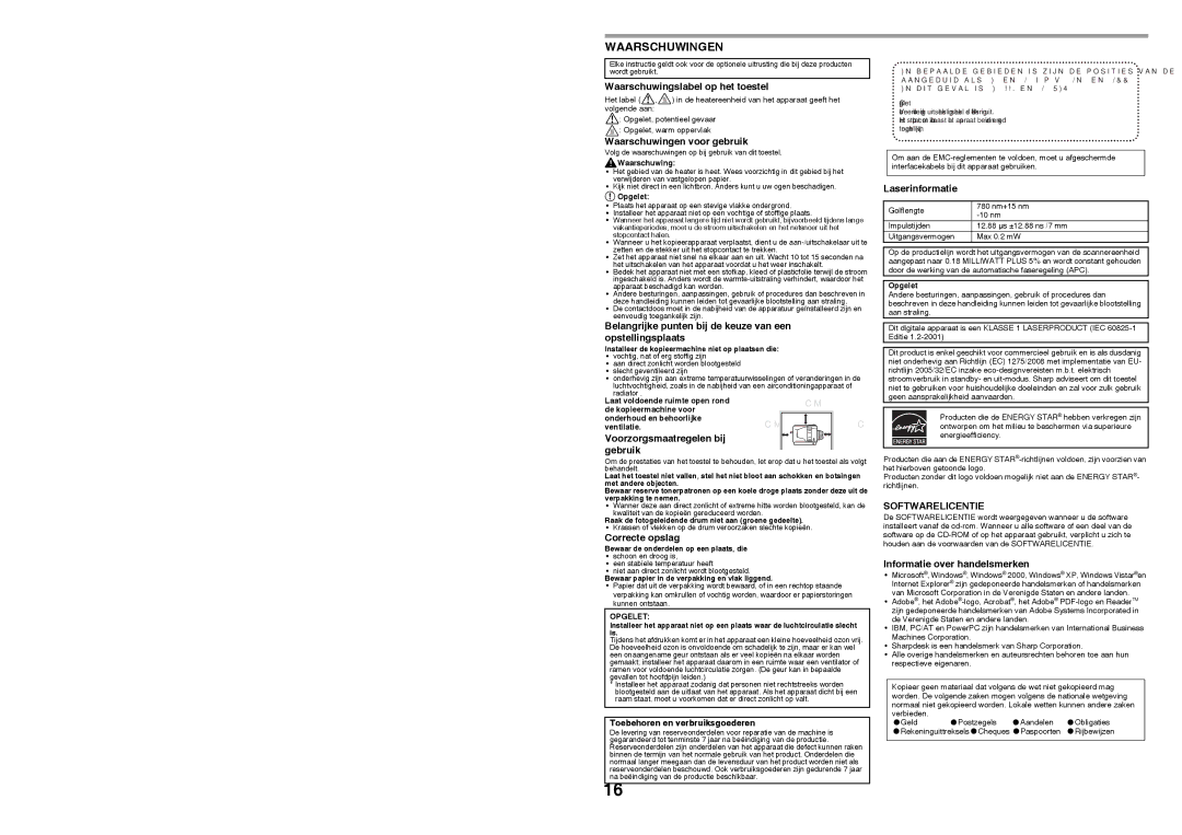 Sharp MX-B200 manual Specificaties, Randapparatuur, Eenmalig doorvoerende origineelinvoer MX-SP10 