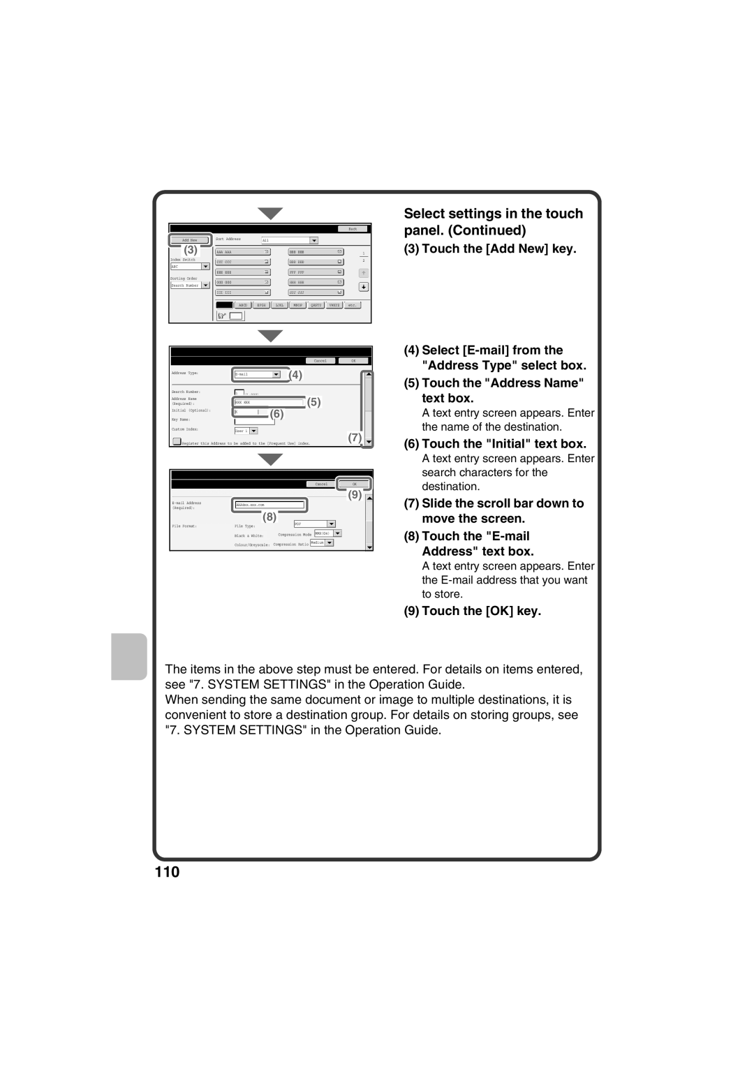 Sharp MX-C311, MX-C381 quick start 110 