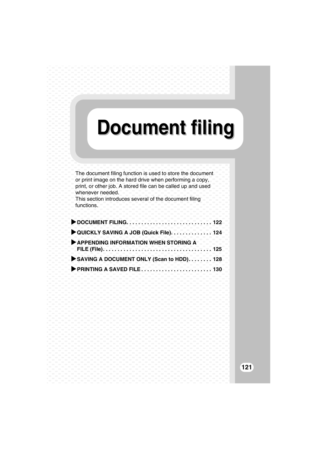 Sharp MX-C381, MX-C311 quick start Document filing, Xdocument Filing Xquickly Saving a JOB Quick File 