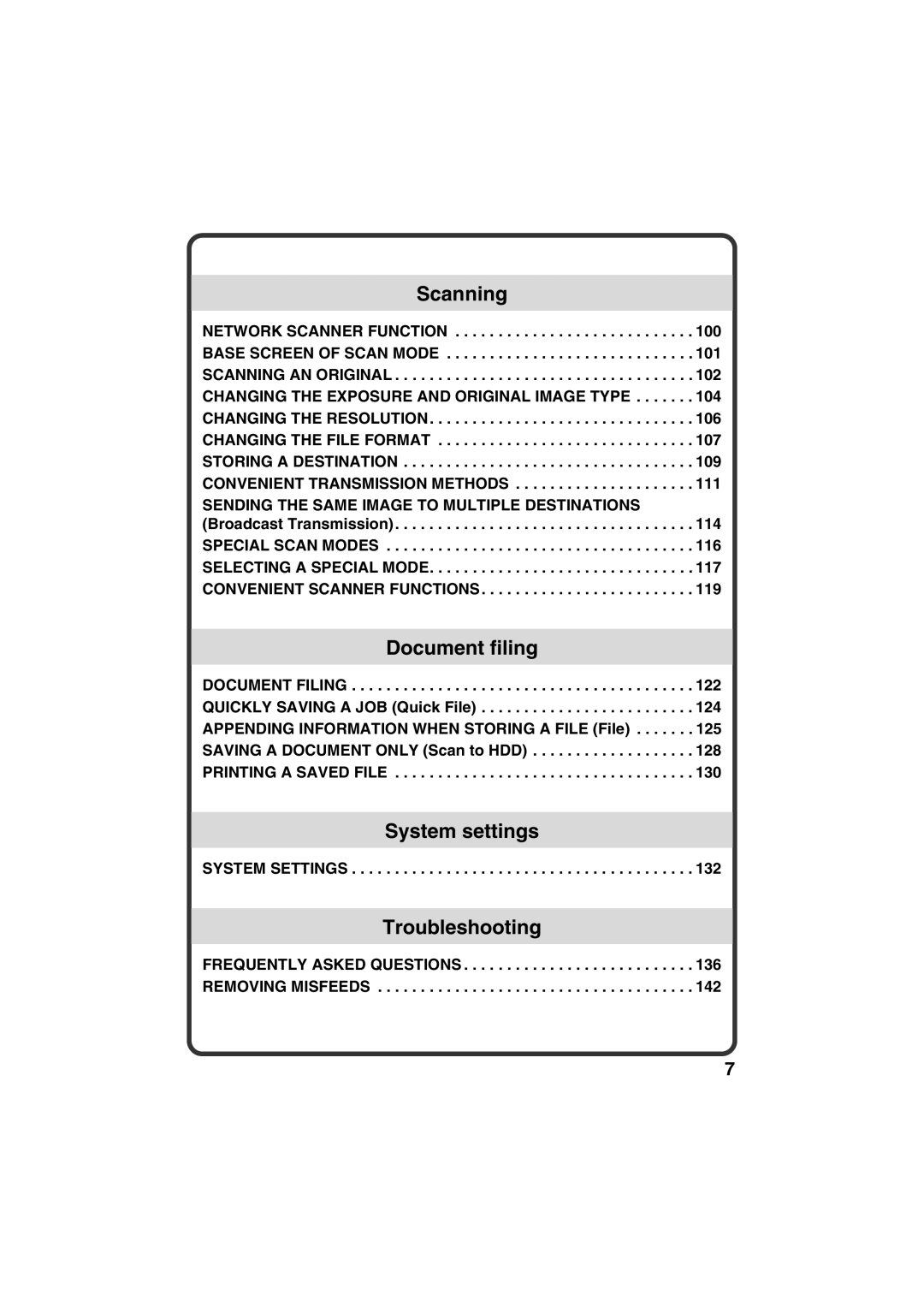 Sharp MX-C381, MX-C311 quick start System Settings, Frequently Asked Questions Removing Misfeeds 