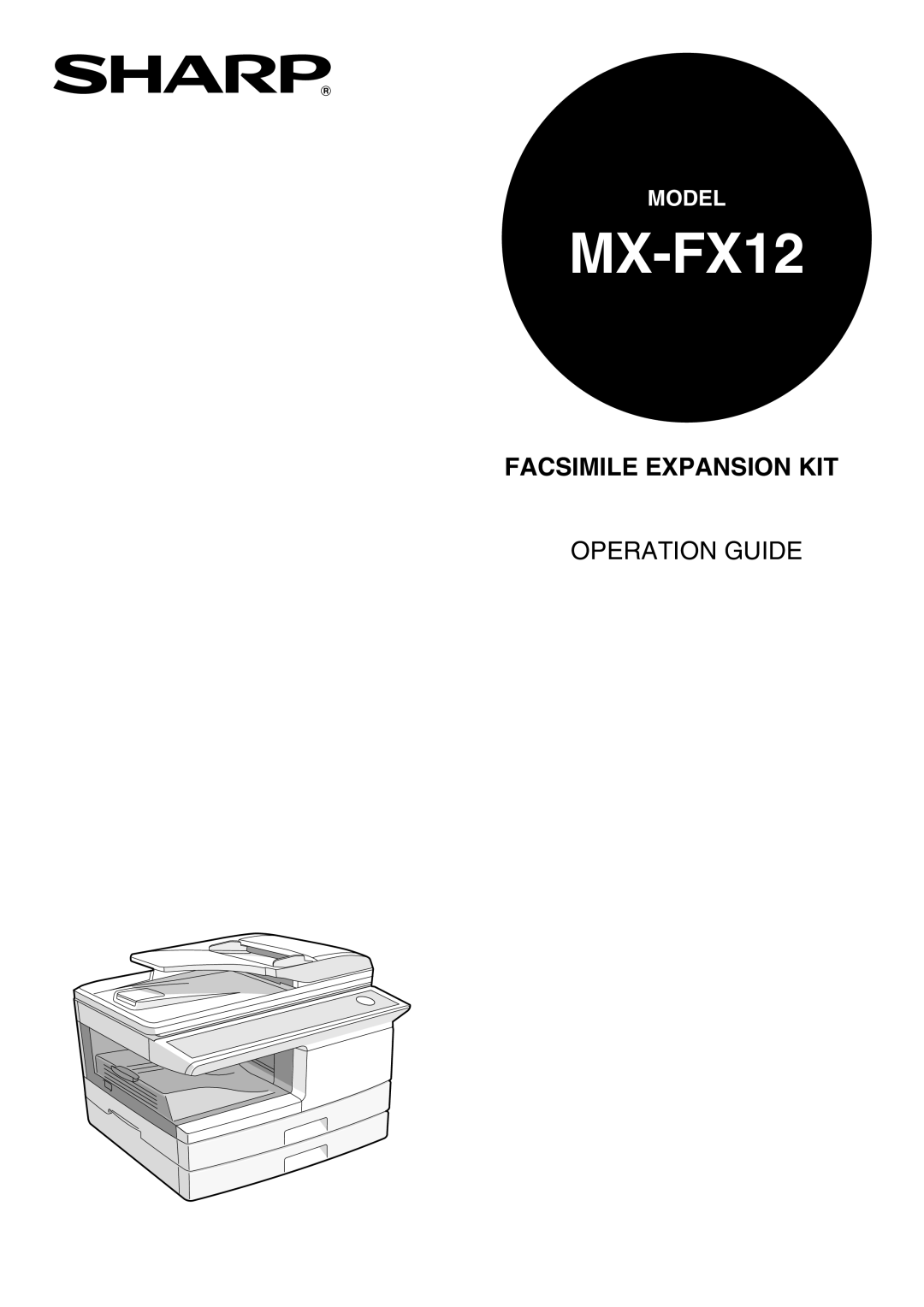 Sharp MX-FX12 manual 