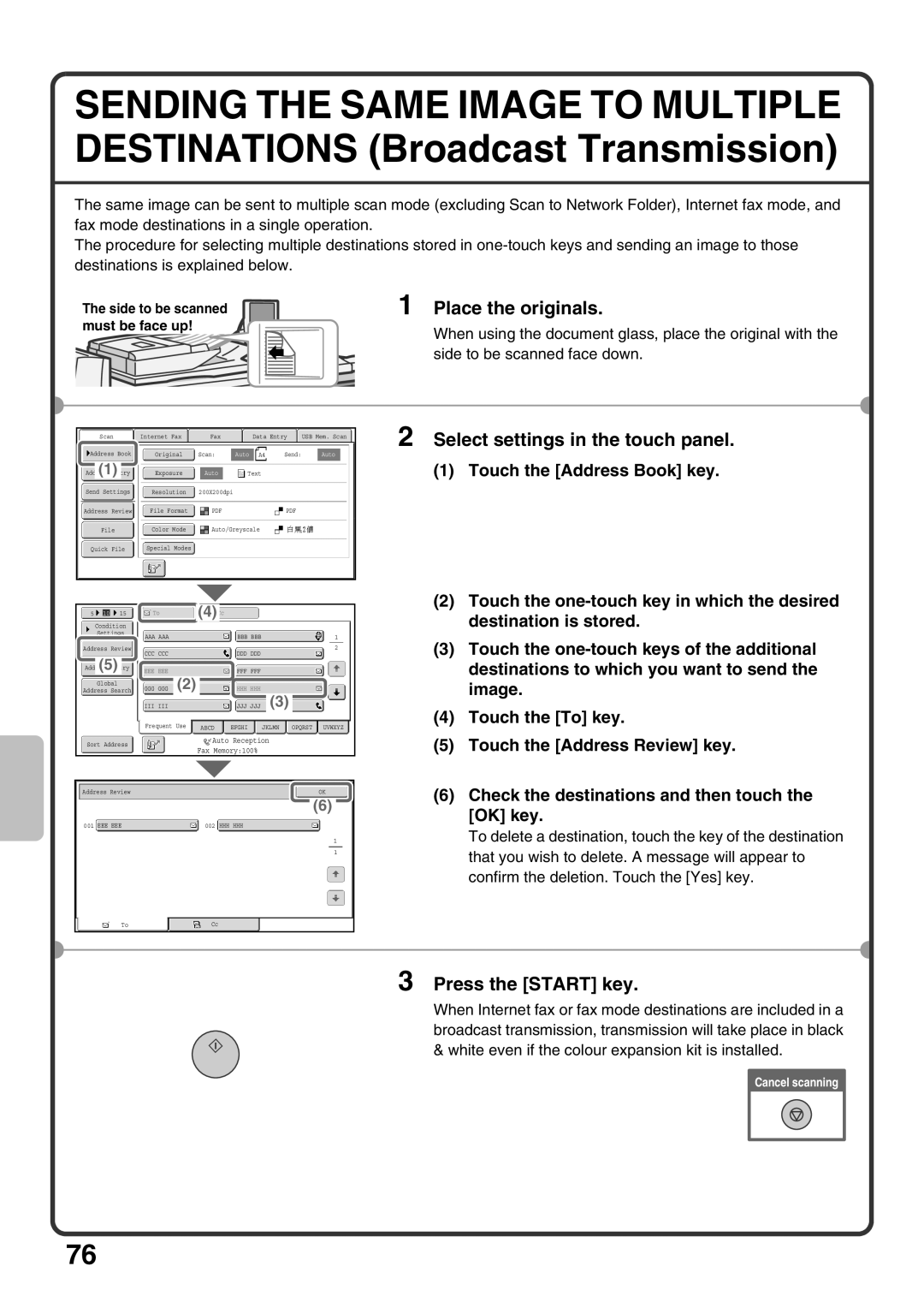 Sharp MX-M1100, MX-M850, MX-M950 quick start Auto Reception 