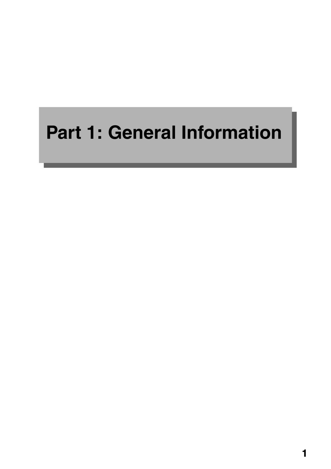 Sharp MX-M200D, MX-M160D operation manual Part 1 General Information 