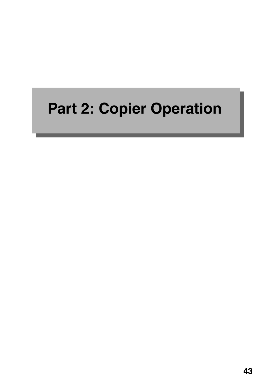 Sharp MX-M200D, MX-M160D operation manual Part 2 Copier Operation 