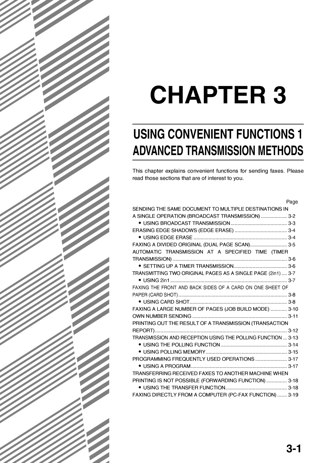 Sharp MX-M450N, MX-M350N, MX-M450U, MX-M350U operation manual Using Convenient Functions 1 Advanced Transmission Methods 