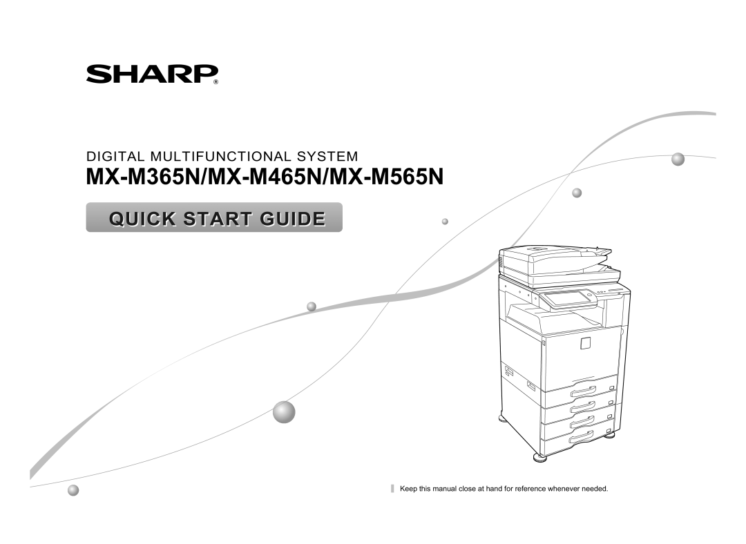 Sharp quick start MX-M365N/MX-M465N/MX-M565N 