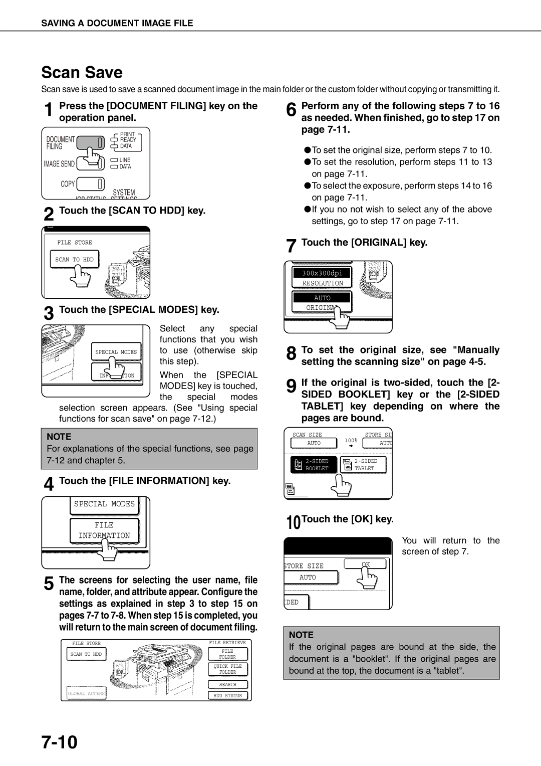 Sharp MX-M700N, MX-M550U, MX-M620N, MX-M700U, MX-M550N Scan Save, Touch the Scan to HDD key, Touch the File Information key 