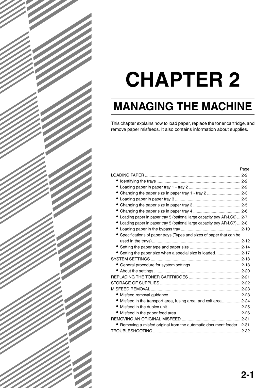 Sharp MX-M550U, MX-M700N, MX-M620N, MX-M700U, MX-M550N, MX-M620U specifications Managing the Machine 