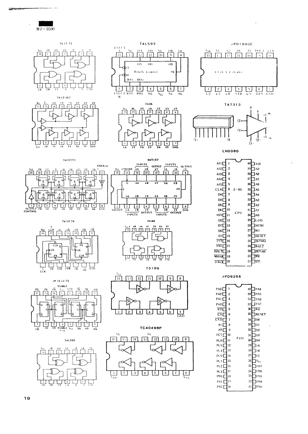 Sharp MZ-3500 service manual LU LU U LJ LlJ LJ U U, U J l J J L i J L L j l J J L l J L L l 