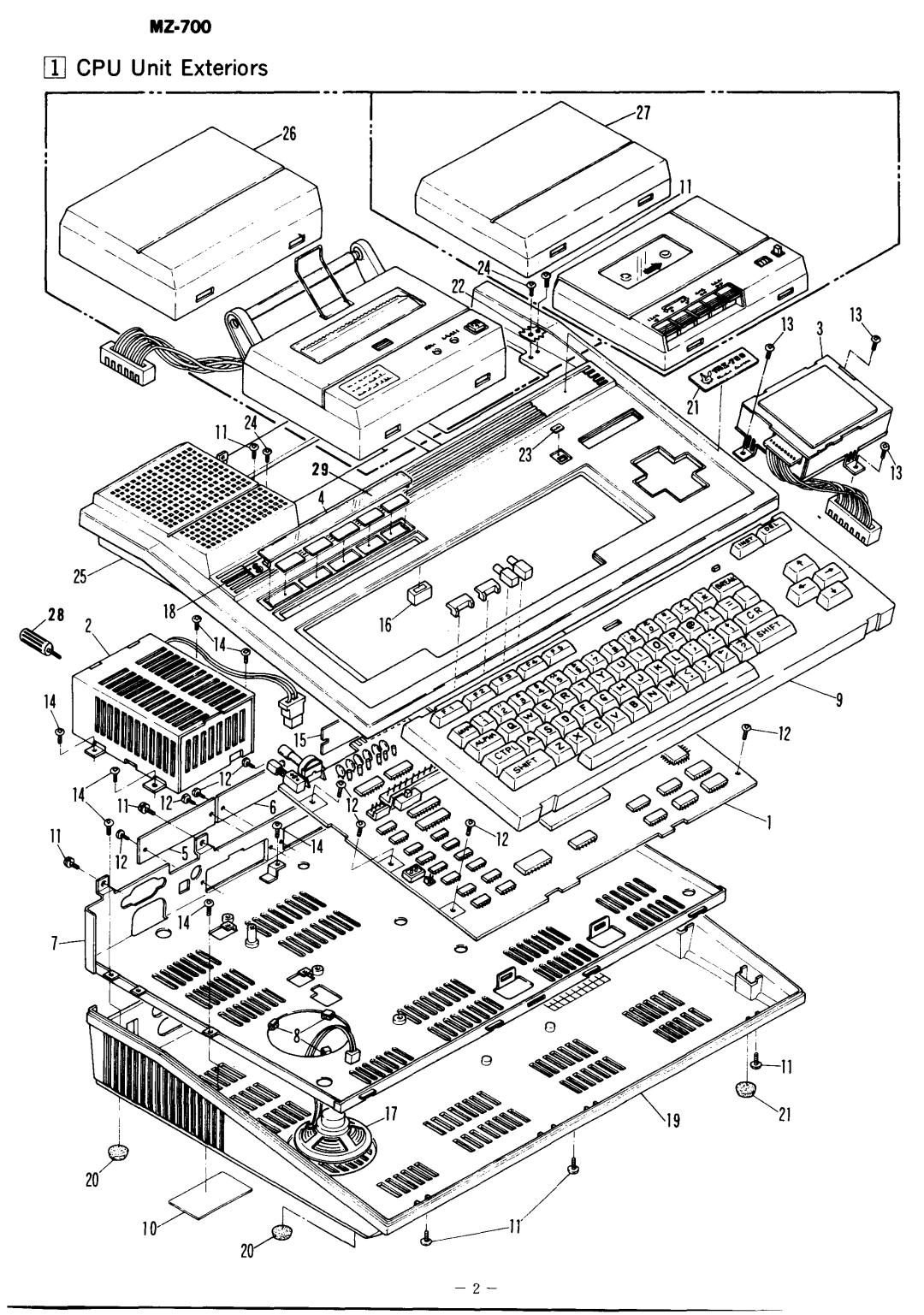 Sharp MZ-700 manual Rn CPU U~~t Exteriors 