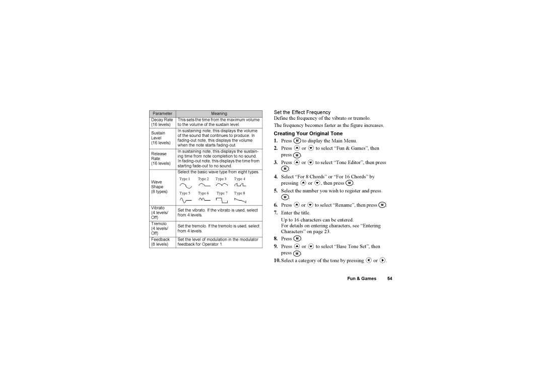 Sharp O2 manual Set the Effect Frequency, Creating Your Original Tone 