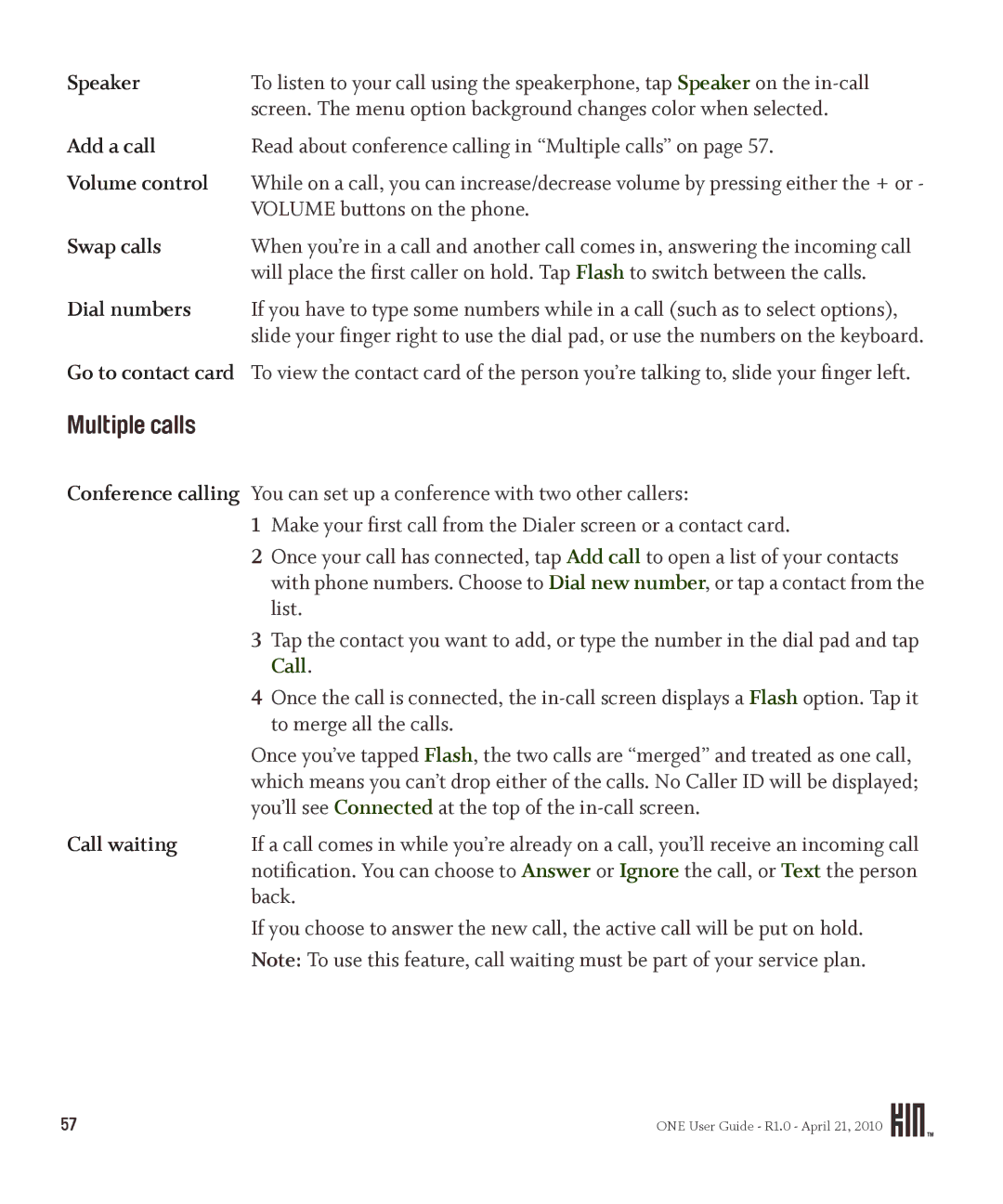 Sharp OMPB10ZU manual Multiple calls 