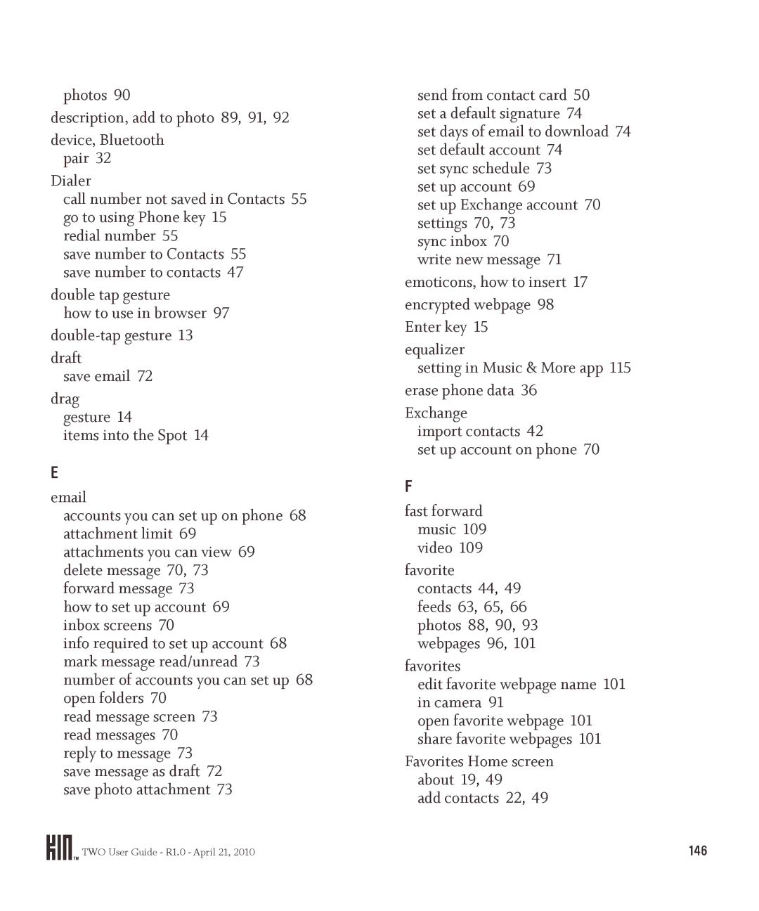 Sharp OMPB20ZU manual Photos Description, add to photo 89, 91, Set days of email to download 74 set default account 