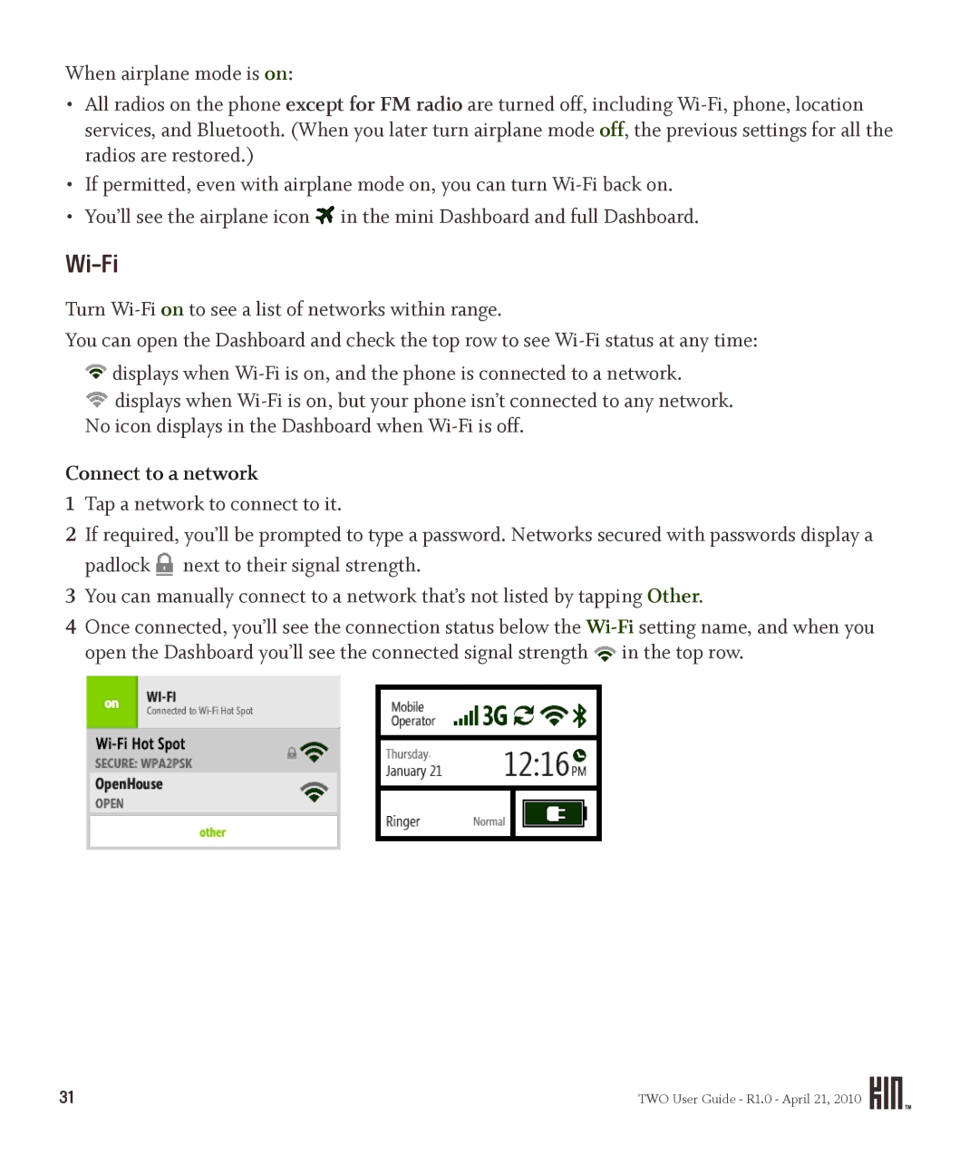 Sharp OMPB20ZU manual No icon displays in the Dashboard when Wi-Fi is off, Connect to a network 