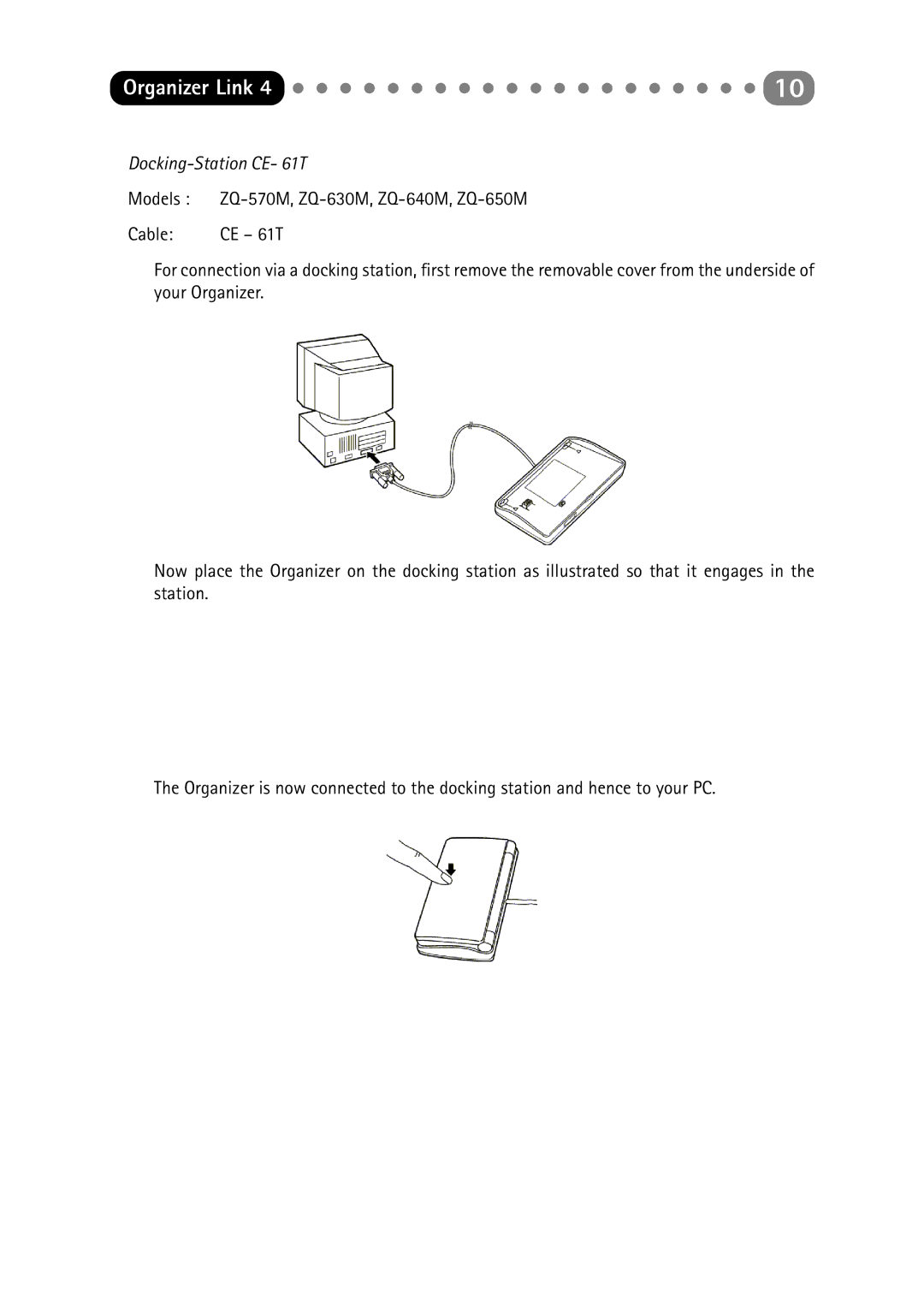 Sharp ORGANIZER Link4 manual Organizer Link 