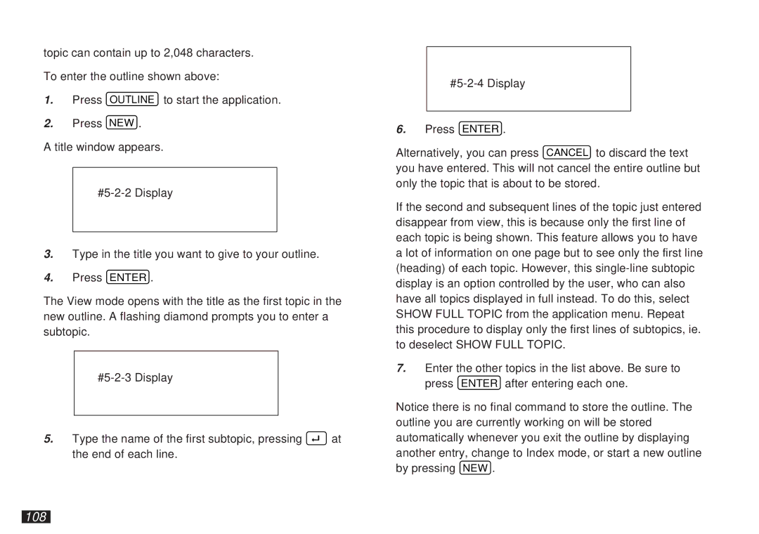 Sharp OZ-5500 operation manual 108 