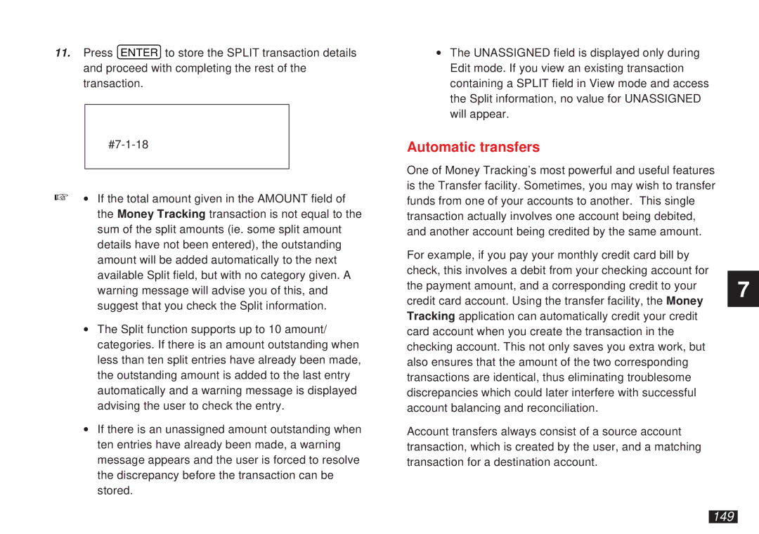 Sharp OZ-5500 operation manual Automatic transfers, 149 