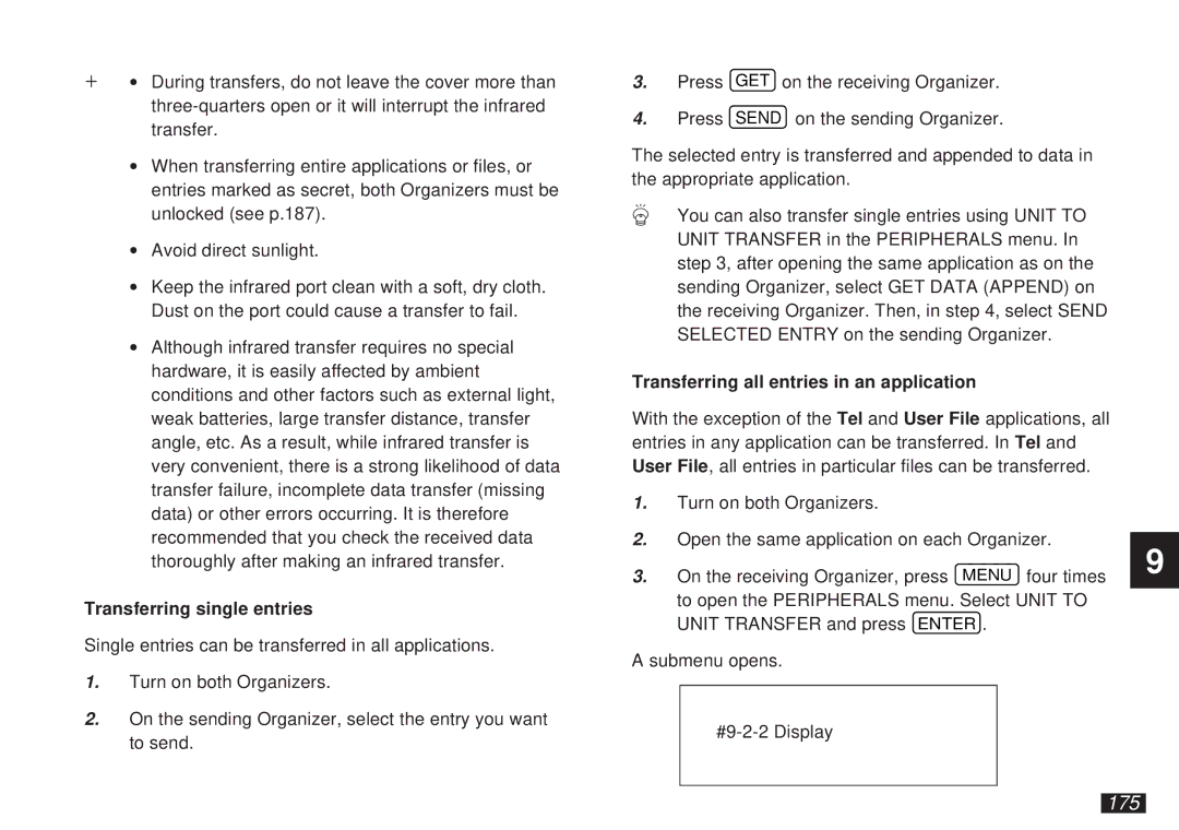 Sharp OZ-5600 operation manual 175, Transferring single entries, Transferring all entries in an application 