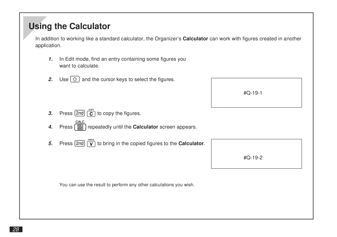 Sharp OZ-5600 operation manual Using the Calculator 