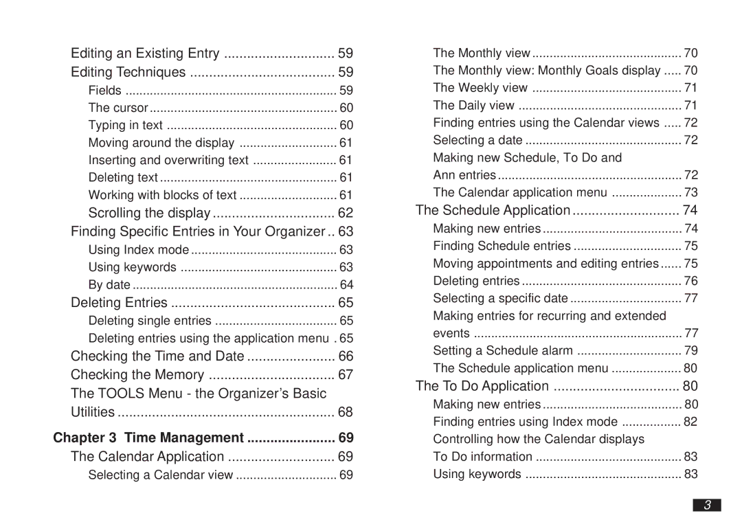 Sharp OZ-5600 operation manual Time Management 