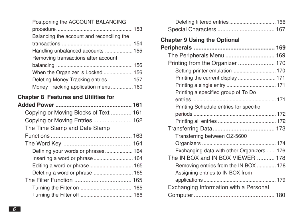 Sharp OZ-5600 operation manual Features and Utilities for Added Power 161 