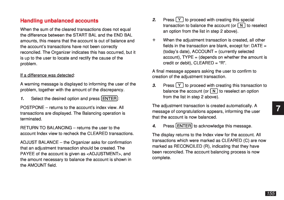 Sharp OZ-5600 operation manual Handling unbalanced accounts 