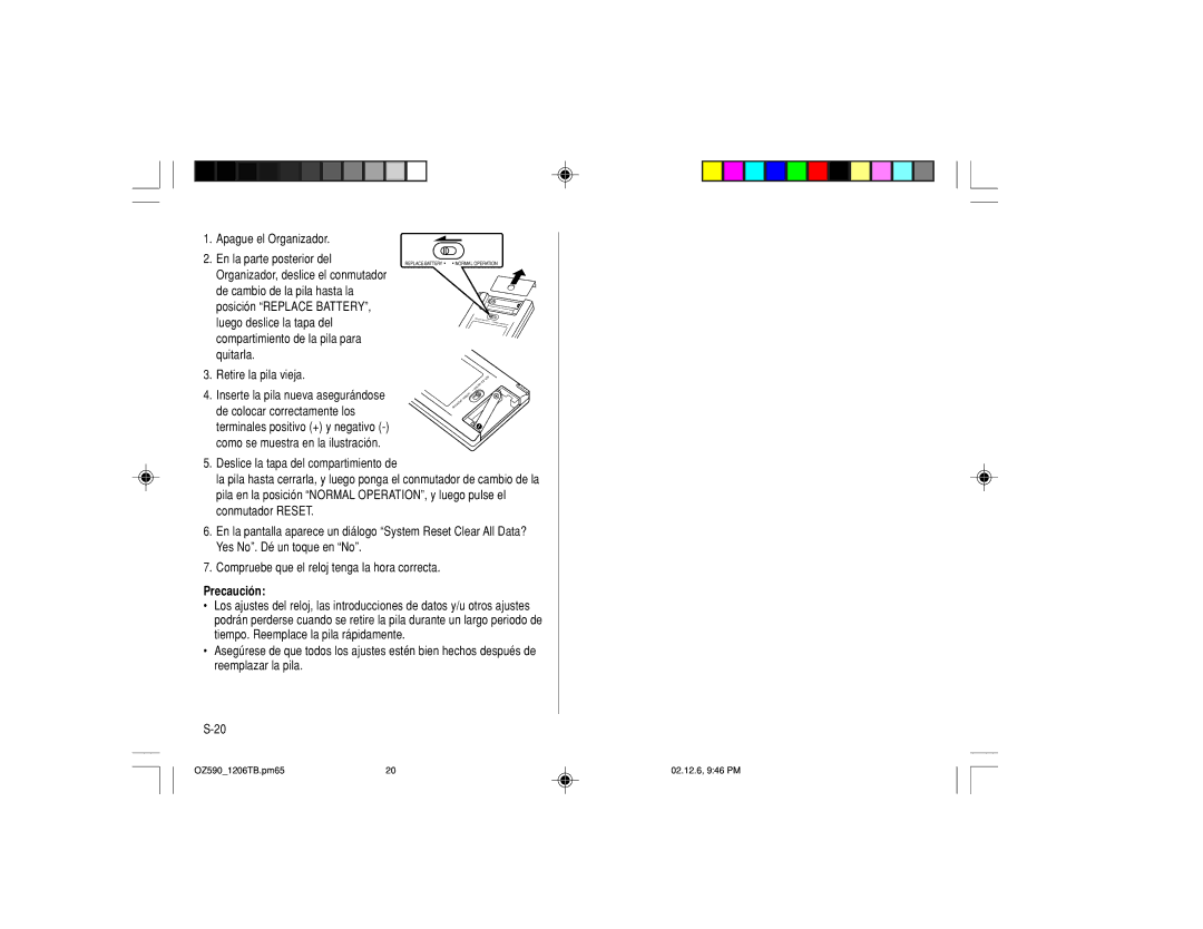 Sharp OZ-590 operation manual Normal 