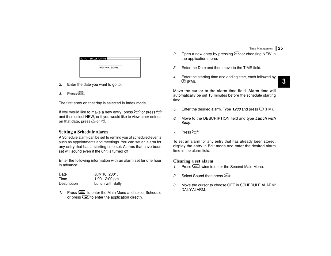 Sharp OZ-770 operation manual Setting a Schedule alarm, Clearing a set alarm 