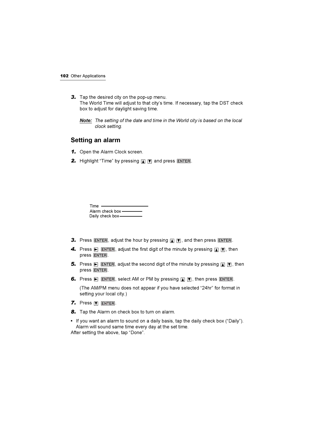 Sharp OZ-800 operation manual Setting an alarm 