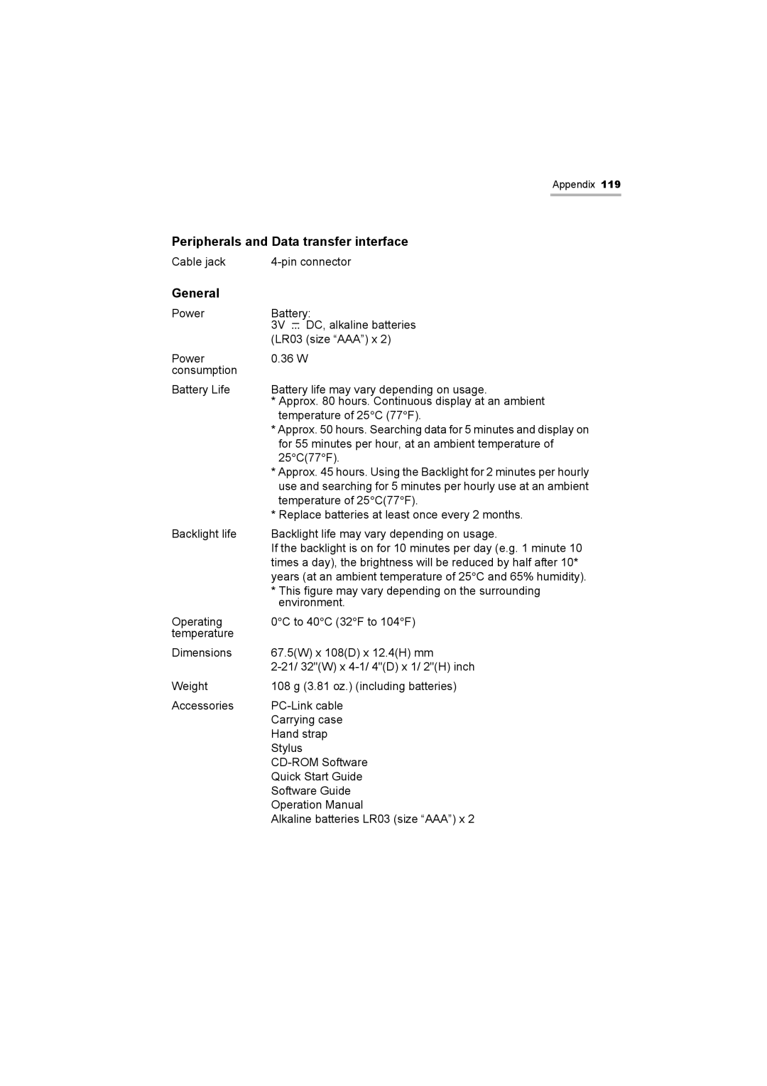 Sharp OZ-800 operation manual Peripherals and Data transfer interface, General 