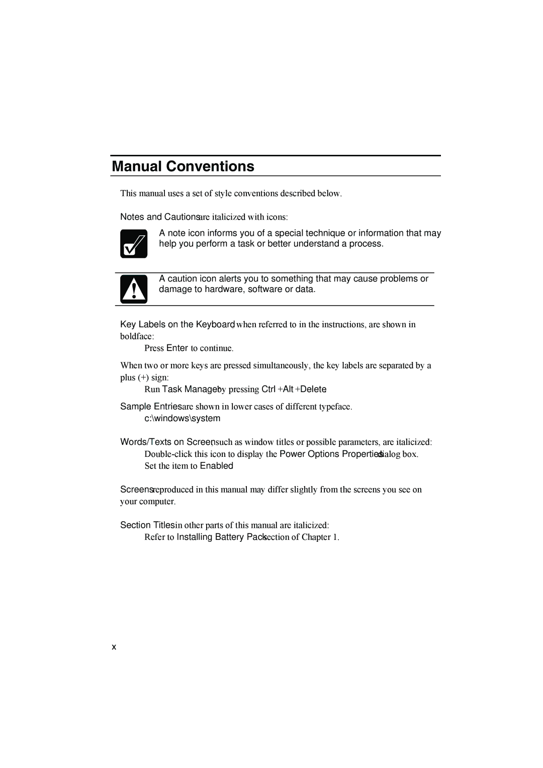 Sharp PC-MM1 manual Manual Conventions 