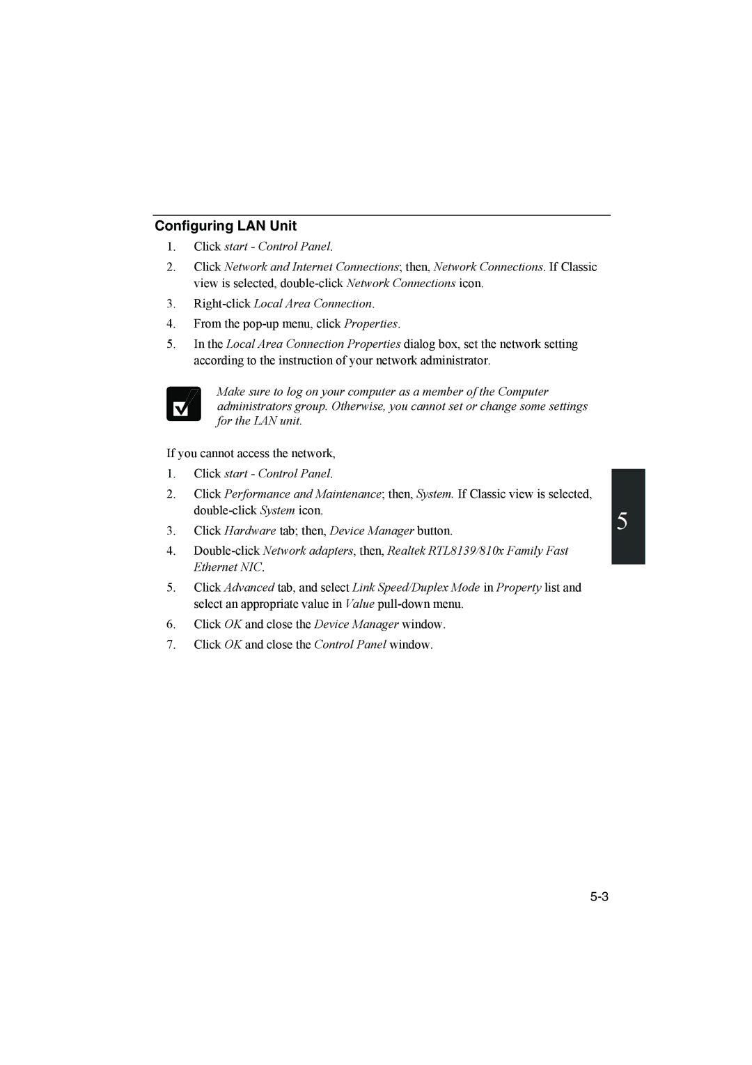 Sharp PC-MM1 manual Configuring LAN Unit 