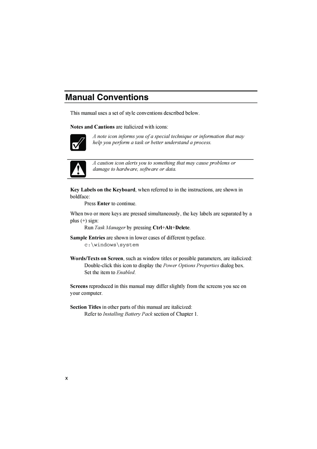 Sharp PC-MM1 manual Manual Conventions 