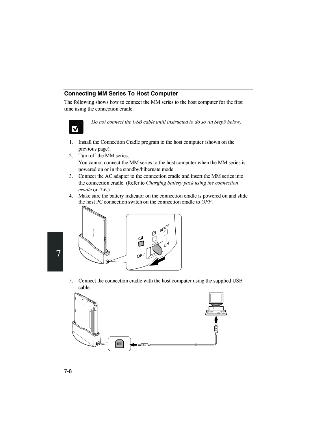 Sharp PC-MM1 manual Connecting MM Series To Host Computer 