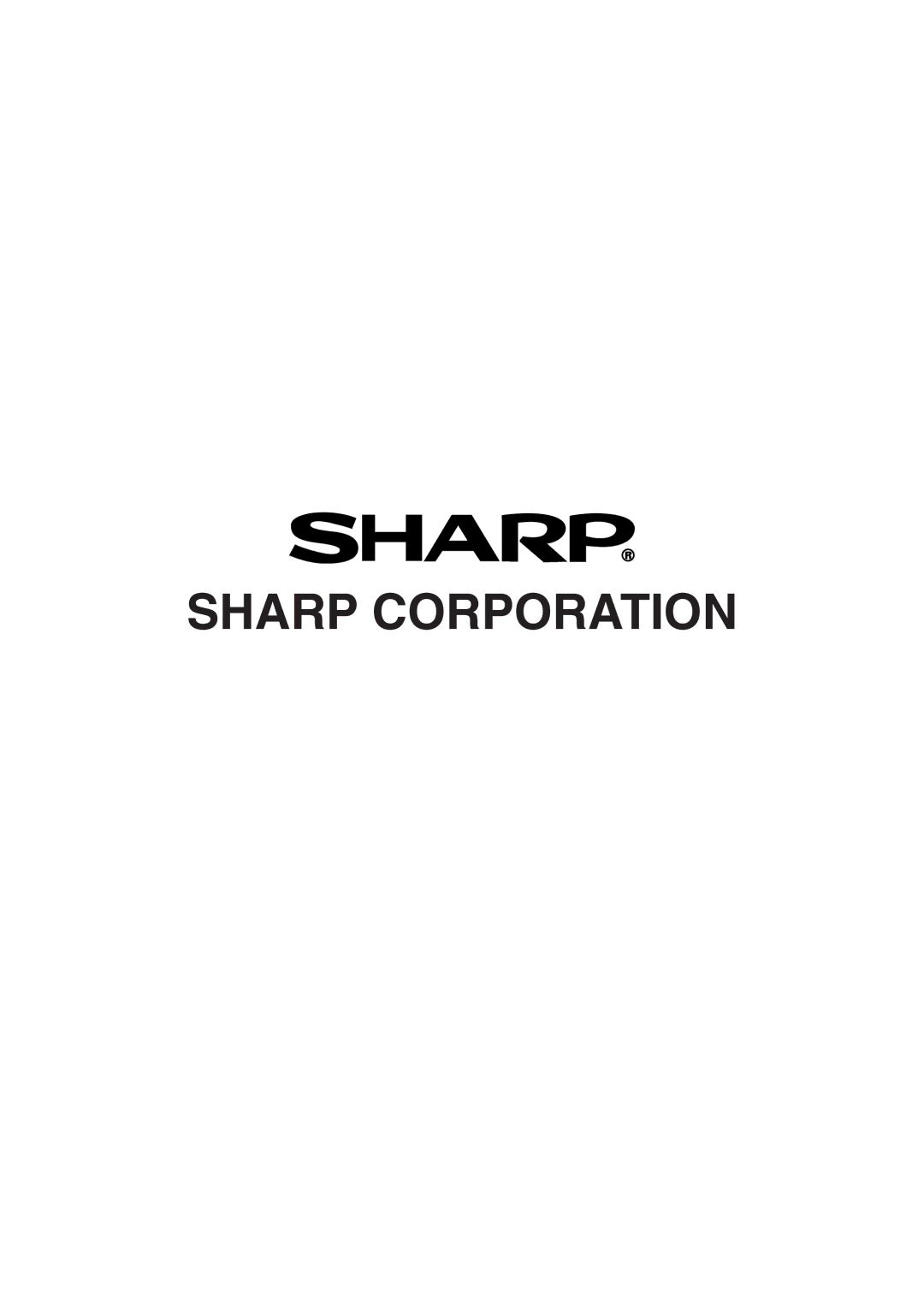 Sharp PG-A10X operation manual Sharp Corporation 