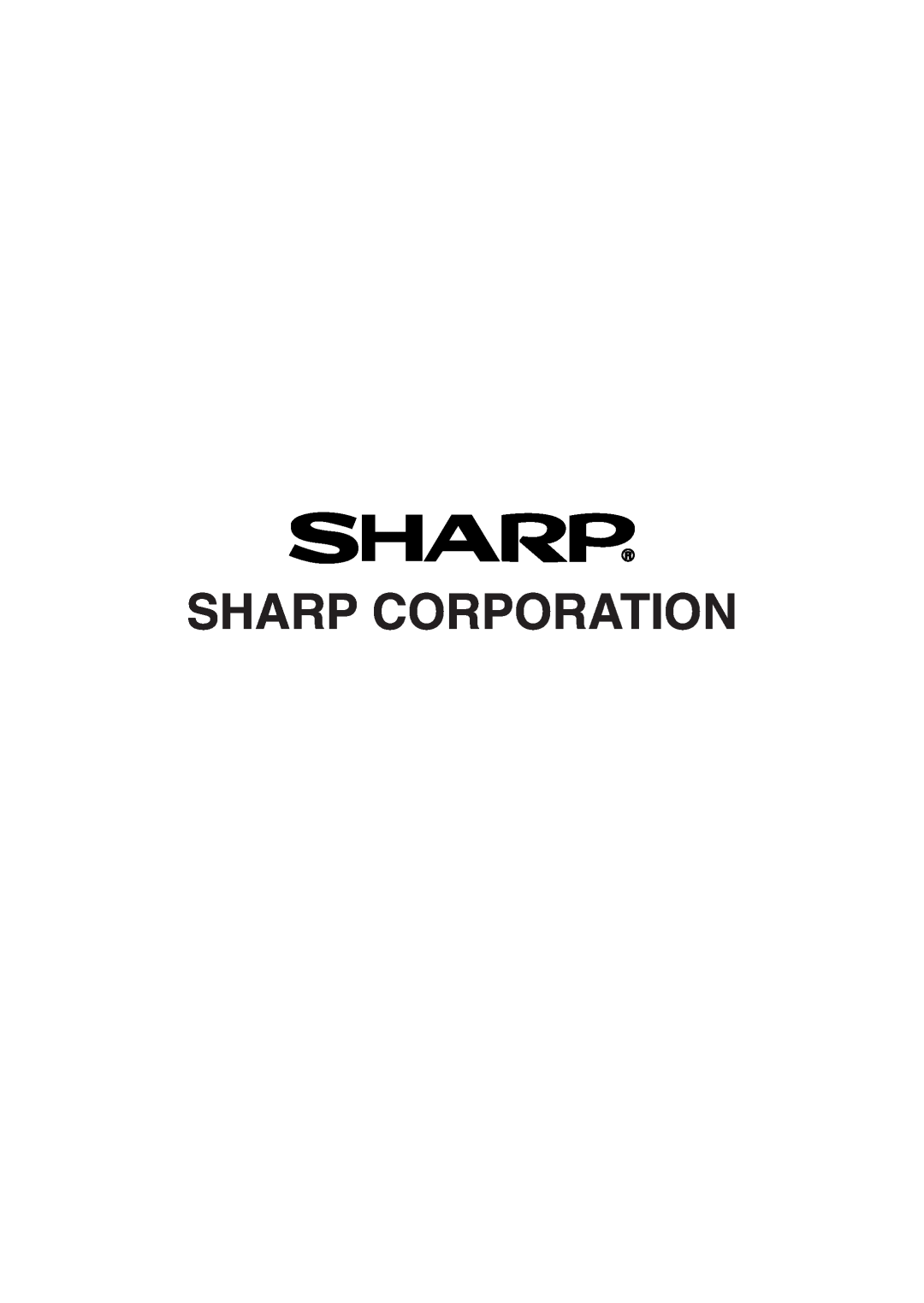 Sharp PG-A10X operation manual Sharp Corporation 