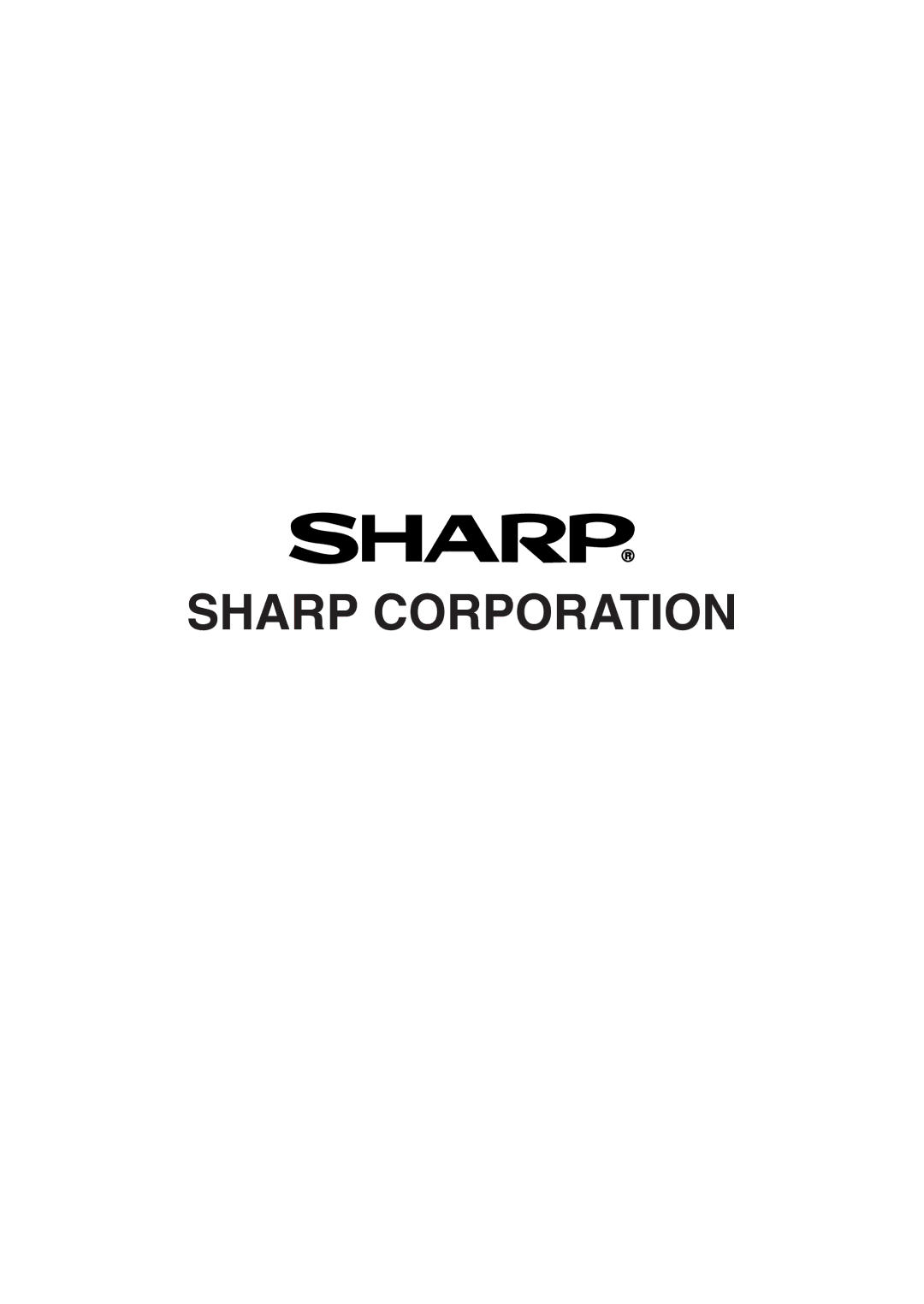 Sharp PG-B10S operation manual Sharp Corporation 