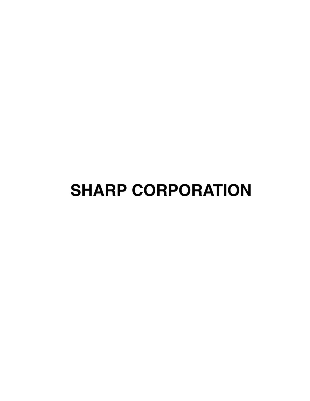 Sharp PG-C20XU operation manual Sharp Corporation 