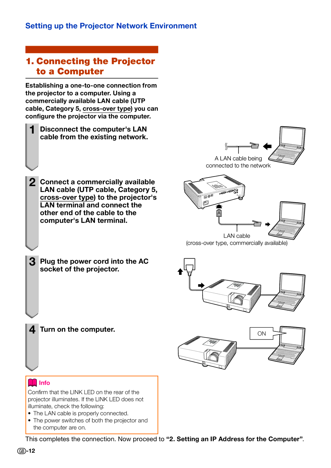 Sharp PG-D3510X, PG-D2710X, PG-D3010X specifications Connecting the Projector to a Computer 