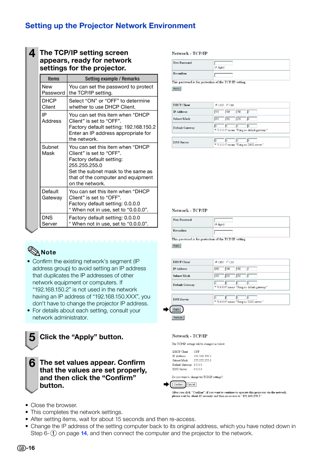 Sharp PG-D2710X, PG-D3510X, PG-D3010X specifications Dns 