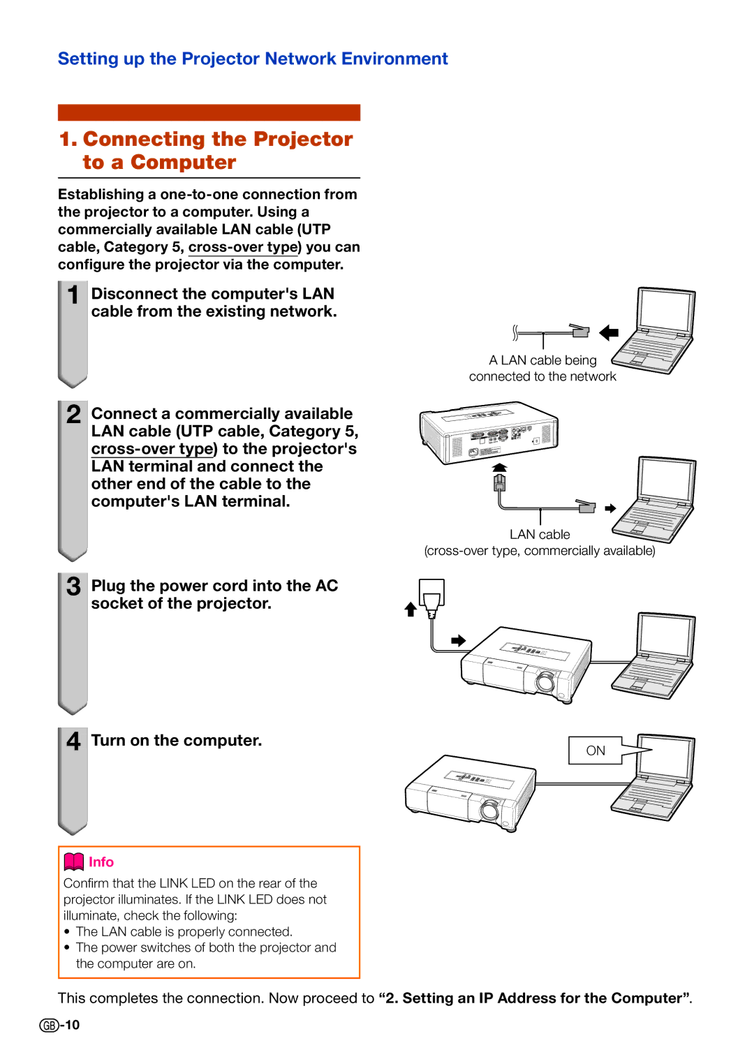 Sharp PG-D4010X specifications Connecting the Projector to a Computer 