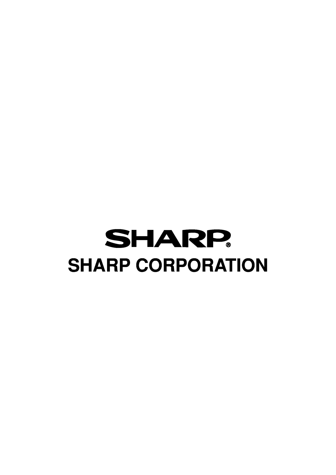 Sharp PG-M20S operation manual Sharp Corporation 